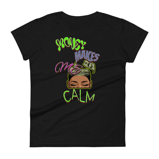 MONEY CALM Women's short sleeve t-shirt