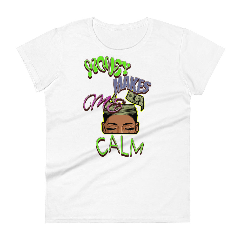 MONEY CALM Women's short sleeve t-shirt